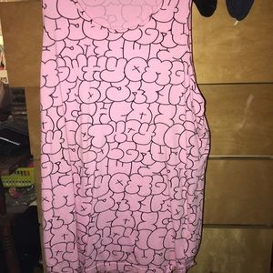 Pink graffiti tank or small dress